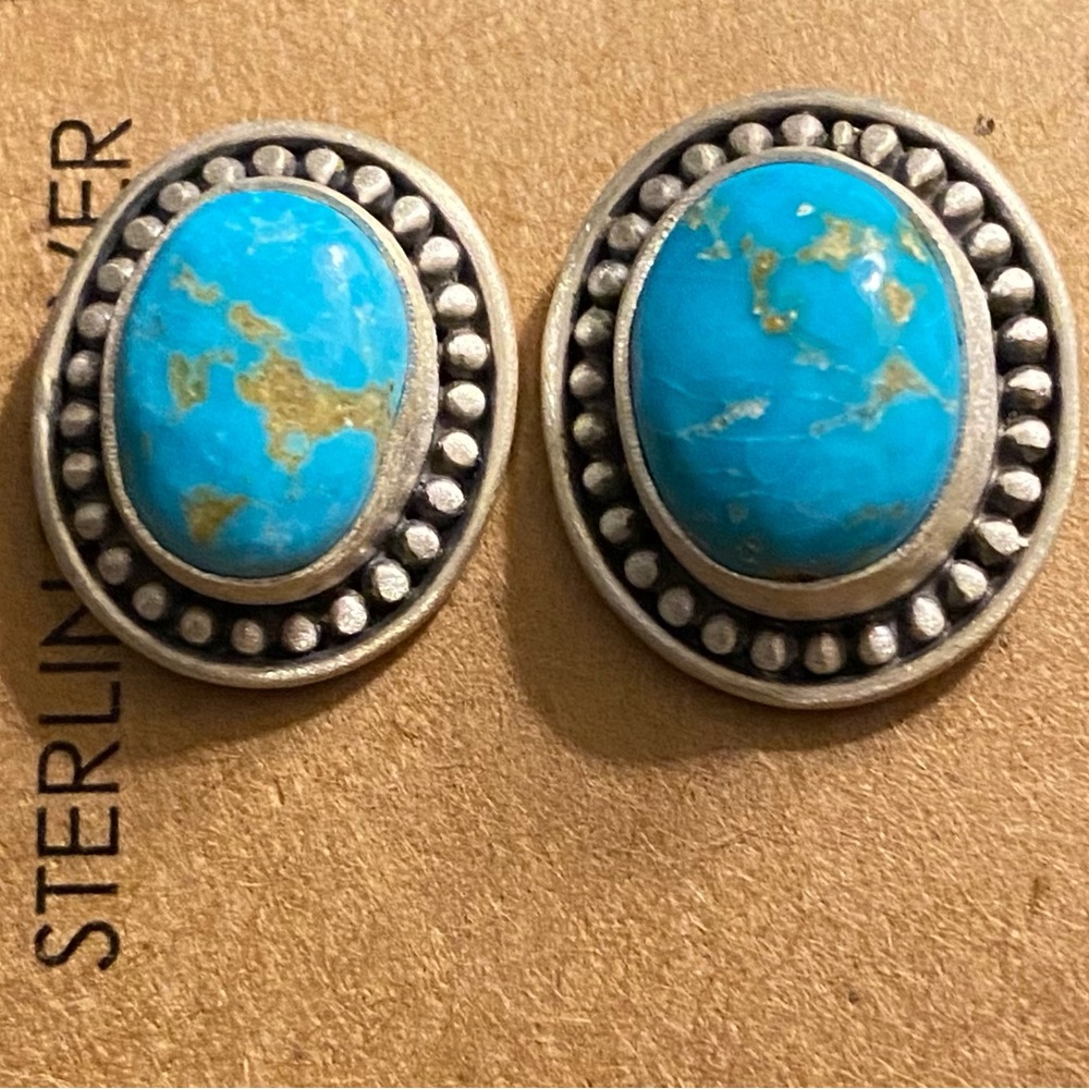 Native American Golden Hills Turquoise, Earrings (unsigned)